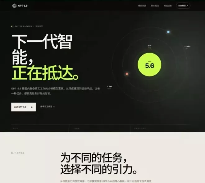 GPT-5.6实测：更强、更便宜，还能直接把网站做上线