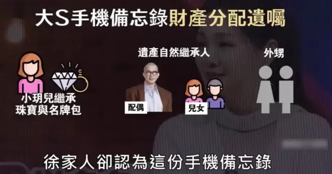 大S遗嘱曝光！强调珠宝留给小玥儿，S家拒不承认：没有法律效力