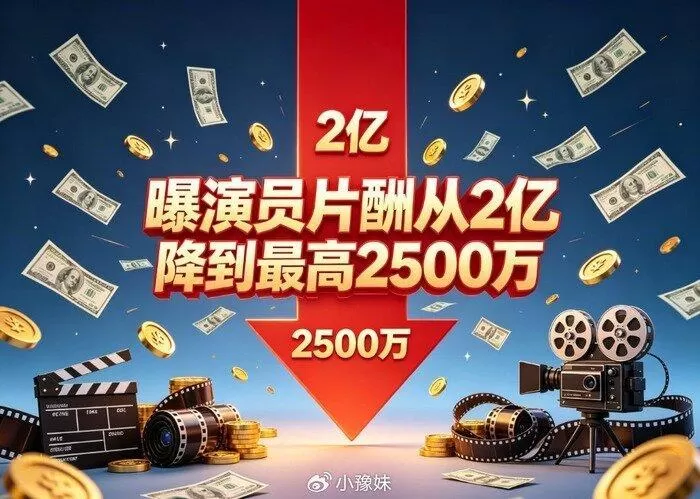 中国影视圈天价片酬不再 巨星以前拿2亿 如今缩水逾7成