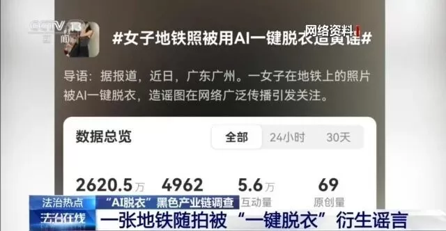 普通生活照被生成不雅照，起底“AI脱衣”产业链