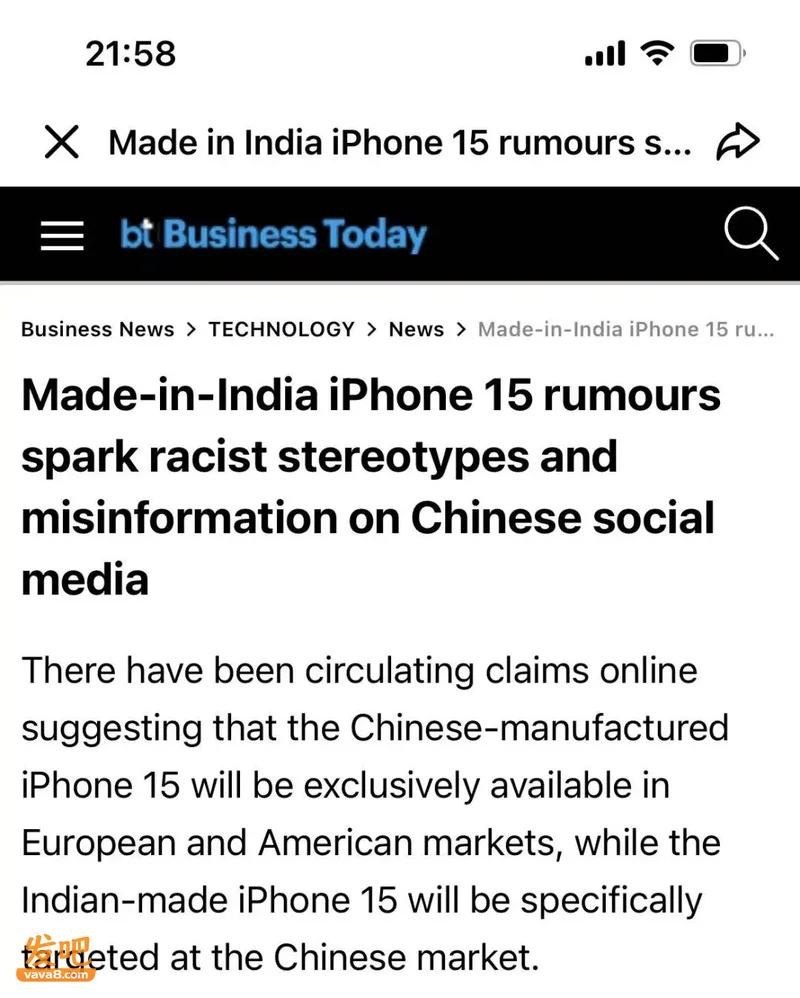 印度人想不通 同为苹果手机 中国人却不喜欢买印度生产的