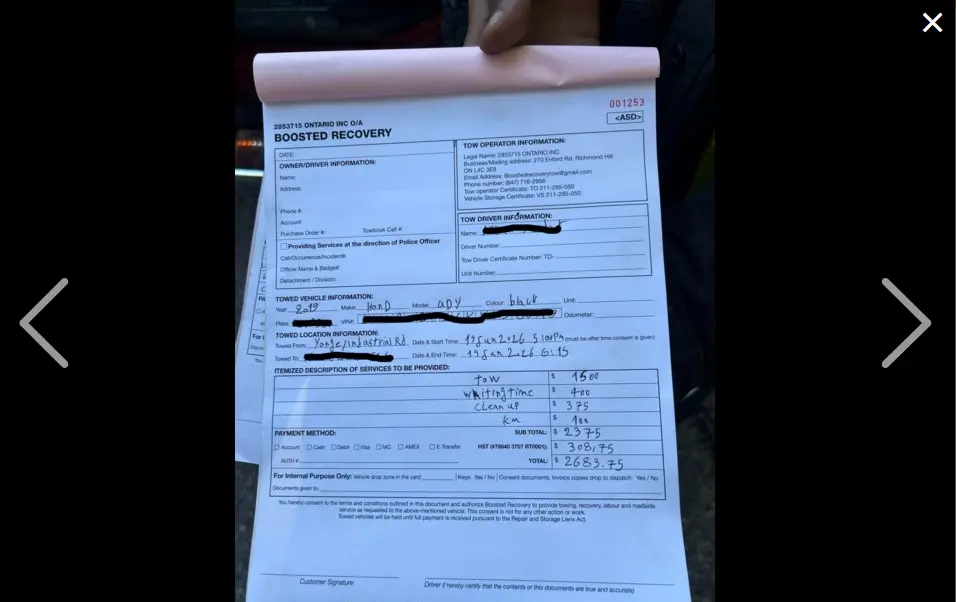1.7公里收费$2683! 大多伦多华人女子拒付“天价拖车费”后傻眼了!