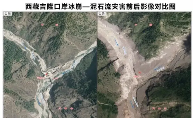 “吉隆口岸基本已被夷为平地，看不出任何建筑物轮廓”