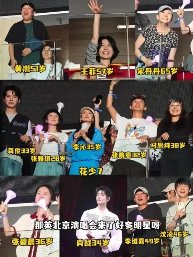 头戴两朵玫瑰花，王菲这么穿着去看窦靖童演出，被赞“松弛天花板”