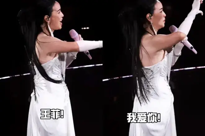 头戴两朵玫瑰花，王菲这么穿着去看窦靖童演出，被赞“松弛天花板”