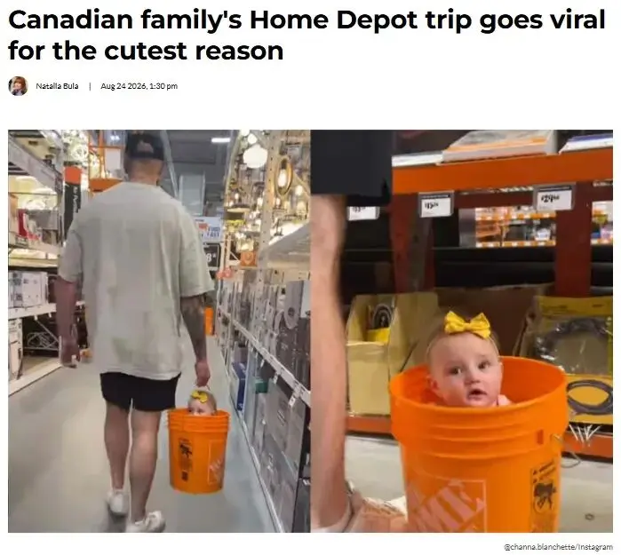 笑疯！加拿大爸爸带娃逛HomeDepot火了！一个桶解决所有问题