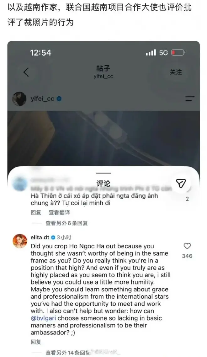 刘亦菲发合照裁掉越南女星 越南网友炸锅
