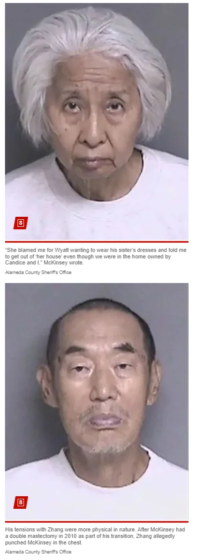 华人岳父母枪杀跨性别女婿 离婚争子或成导火线