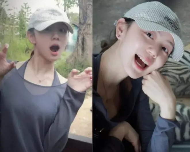 冯禧与许嵩婚后首次晒照，素颜逛动物园