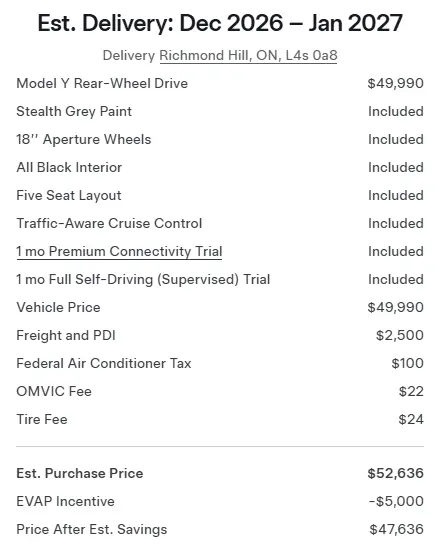 突发! 加拿大特斯拉Model 3暂停预订! 原因曝光! 电车补贴即将缩水$1000!