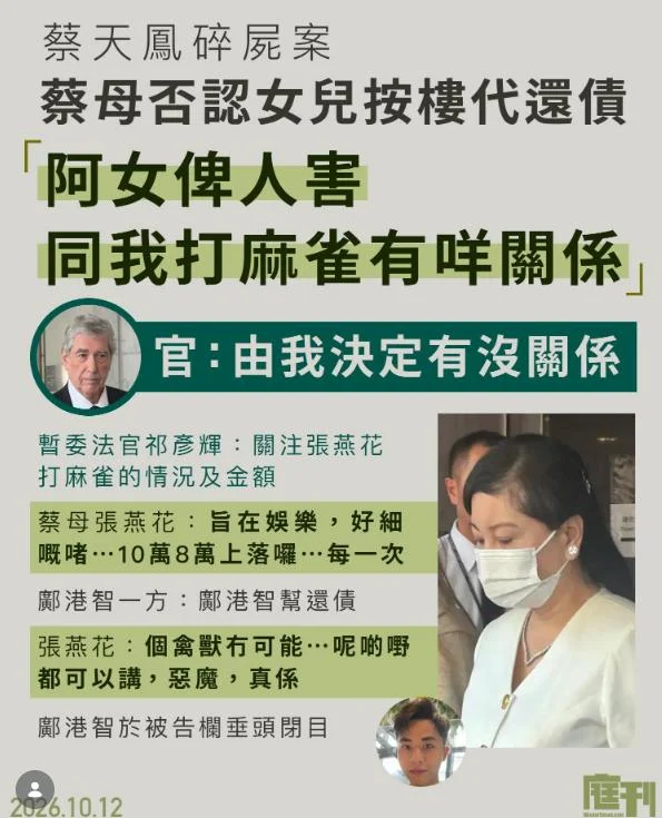 蔡天凤案庭审，三辩方律师围攻蔡母赌博