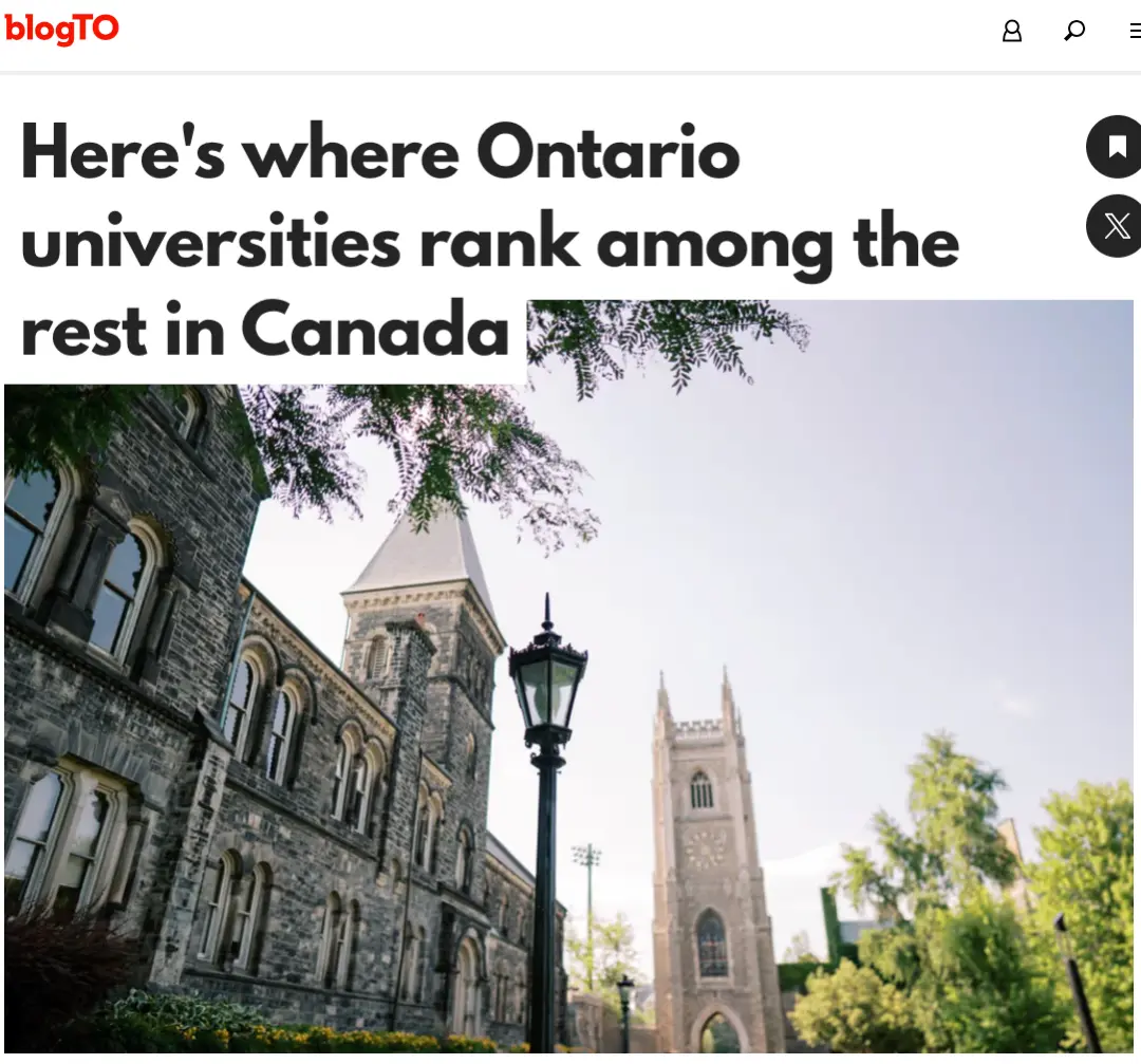 2027加拿大大学排名：麦大、多大、UBC前三