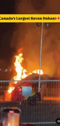 震撼!多伦多数万人出动,当众焚烧巨型人偶!5地轮番"炸场",今天挤爆Yonge街!